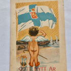 VANHA Postikortti Uudenvuodenkortti 1919 Suomen Lippu - pikkukuva 1