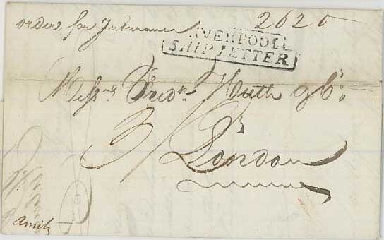 Haiti 1820 kirje Port au Prince:stä Lontooseen