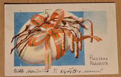 koristeltu pääsiäismuna, sign?, kulkenut 1944