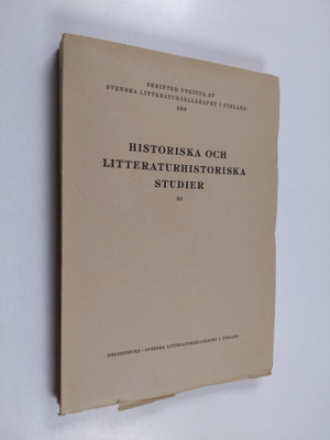 Historiska och litteraturhistoriska studier 38