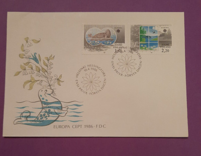 FDC Norppa Europa cept 1986