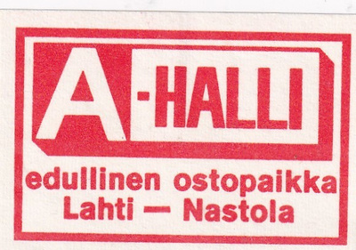 Lahti - Nastola  A - Halli edullinen ostopaikka  b532