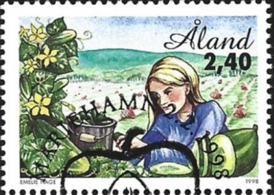 Åland 1998  Maatalous  2,40 mk EP alareuna LOISTO LaPe 135
