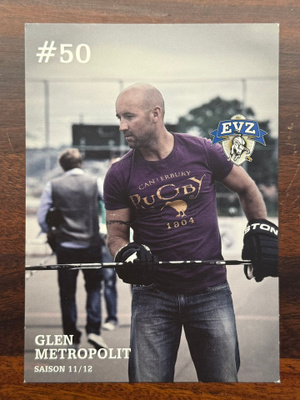 GLEN METROPOLIT - Zug EV Sveitsi 2011-12 team issue