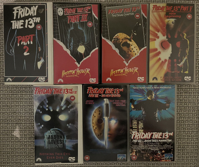 Friday the 13th part 2-8  VHS, CIC video