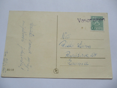 1954/M Vasarainen (Rauma mlk) rivil kortilla