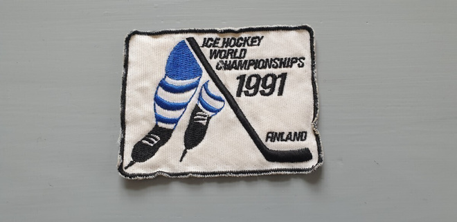 hihamerkki jääkiekko MM 1991 Suomi
