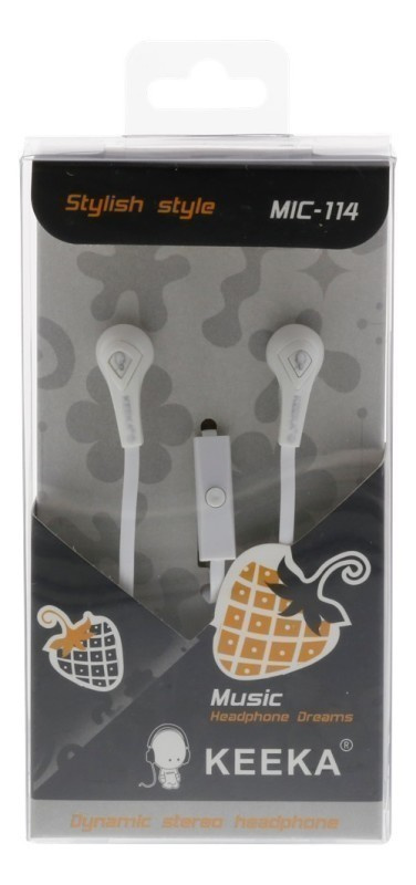 KEEKA In-Ear Headset, 3.5mm, 1.2m, eri värisiä *UUSI*