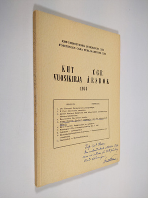 KHT vuosikirja 1957 = CGR årsbok
