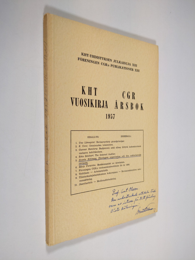 KHT vuosikirja 1957 = CGR årsbok