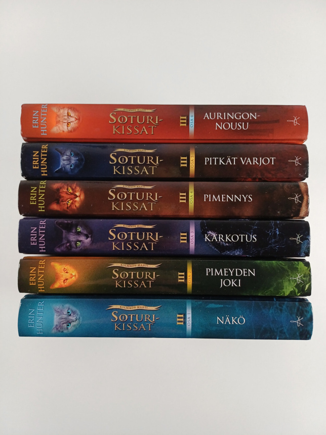 Erin Hunter : Kolmikon mahti 1-6 : Näkö ; Pimeyden joki ;...