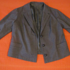 Harmaa jakkupuku; jakkutakki ja hame, 38-40 -VINTAGE- - pikkukuva 4
