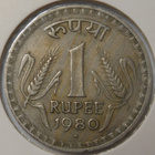 India. 1 rupee 1980(B). - pikkukuva 1