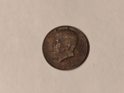 Kennedy Half Dollar 1964, hopeaa