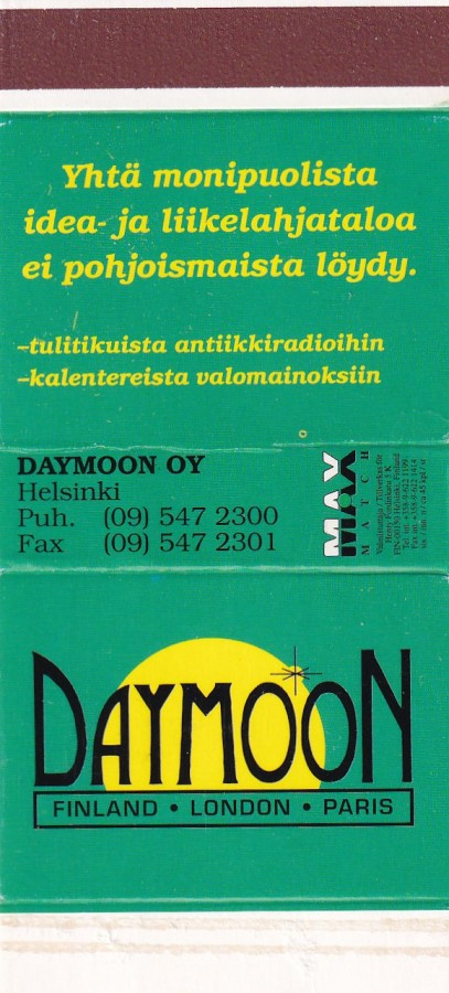 Helsinki, DAYMOON  Oy, MAX Match, aski , aihio.  b437