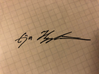 Eija Hyytiäinen nimikirjoitus paperilla