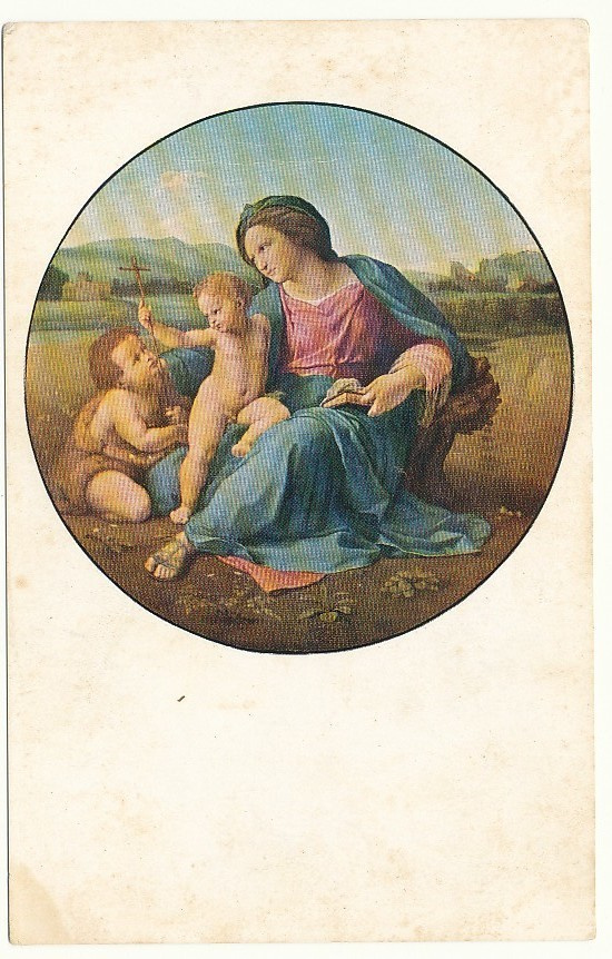 RAPHAEL - Madonna ja lapset- vanha kortti