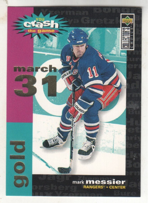 Mark Messier 1995-96 UD cc You Crash the Game Gold