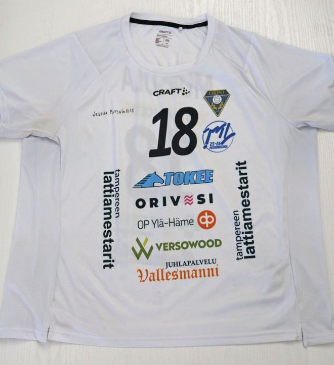 OrPo Game Worn -pelipaita #18 Jessika Mursula (koti)