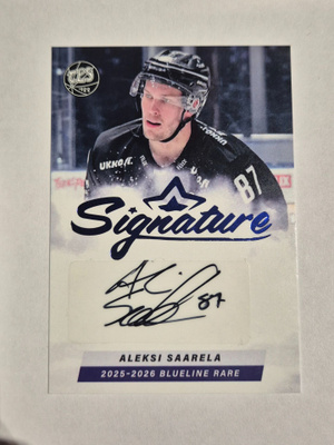 Blueline 25-26 Aleksi Saarela signature rare