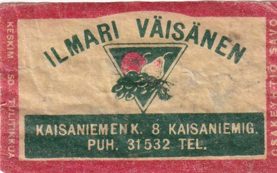 Helsinki . Ilmari Väisänen , Kaisaniemenk. 8   6/11
