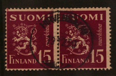 # 23781 # Hirvensalmi 19.2.50 - M-30 15mk loisto pari