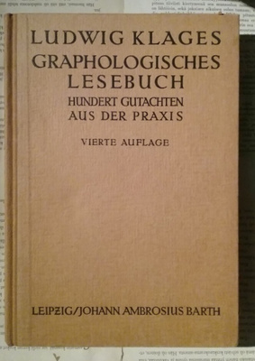 Ludwig Klages Graphologisches Lesebuch