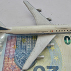 VANHA Pienoismalli Lentokone Boeing 747 Sabena Metalli Saksa - pikkukuva 2
