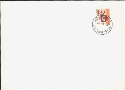 1984 kirjeluokitus 1,40mk ensipäivä, pvm-leima