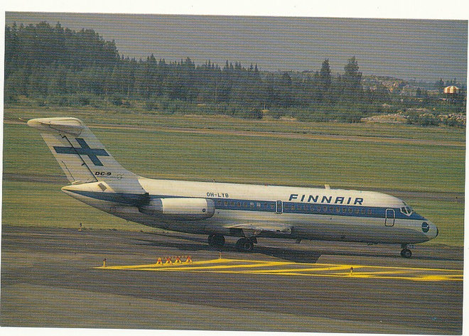 FINNAIR DC.9-14 - postikortti