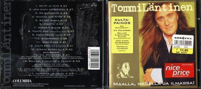 TOMMI LÄNTINEN . CD-LEVY . MAALLA, MERELLÄ JA ILMASSA , KULT