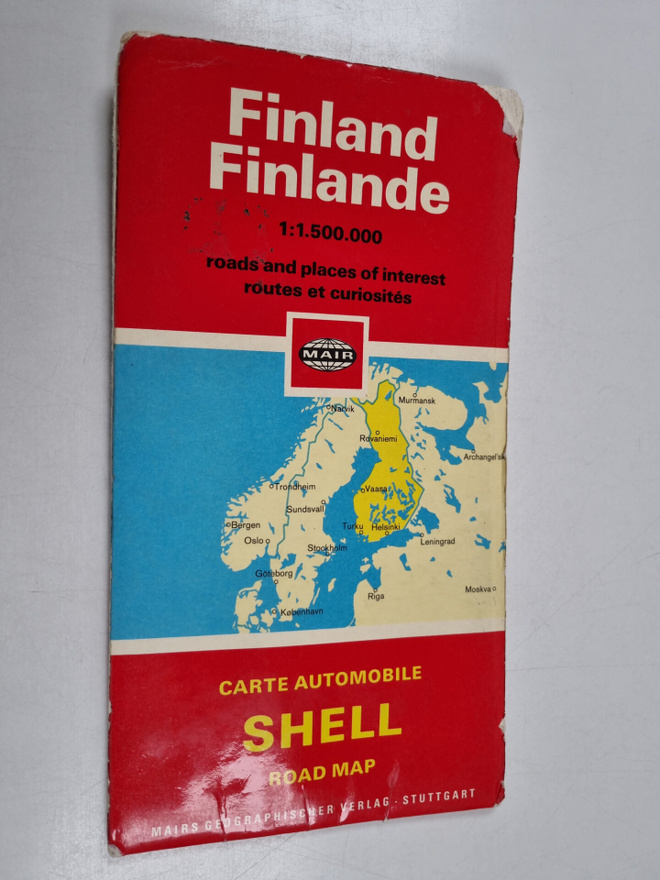 Finland/Finlande : Carte automobile Shell road map, roads...