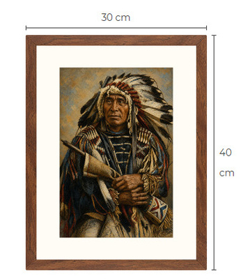 Uusi Intiaani art print kehystetty 30 cm x 40 cm