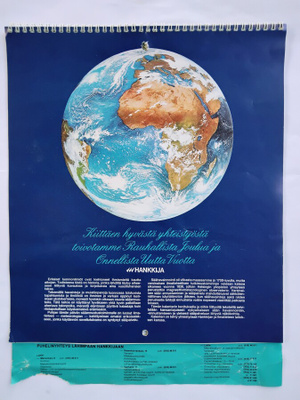 seinäkalenteri Hankkija 1984