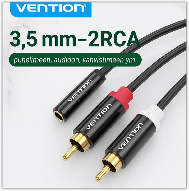 Vention 3.5mm naaras - RCA uros äänikaapeli 1m #30843