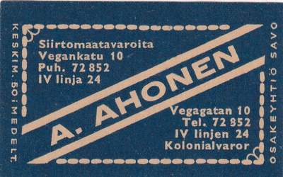 Helsinki, A. Ahonen, IV linja 24   s5/1