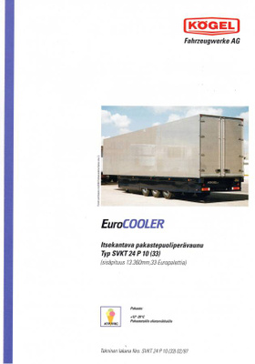 Esite Kögel Eurocooler puoliperävaunu 1997