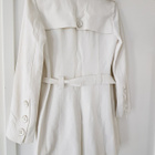 Valkoinen Cinzia Rocca Trench-coat / Trenssi / Kevättakki M - pikkukuva 2