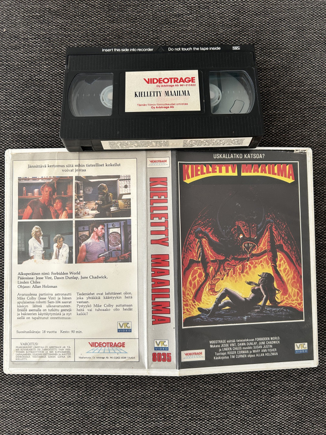 Kielletty Maailma - Forbidden World 1982 Videotrage VHS FIX