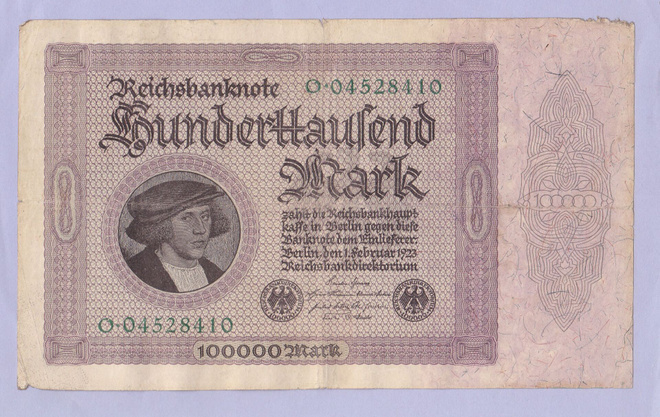 Saksa 100000 Mark v.1923 P-83a