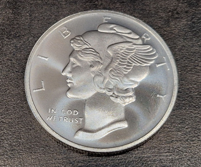 1 oz 999 Hopea raha Mercury dime Tribute