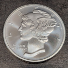 1 oz 999 Hopea raha Mercury dime Tribute - pikkukuva 1
