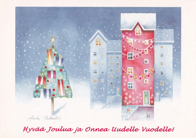 Joulukortti  Anita Polkutie