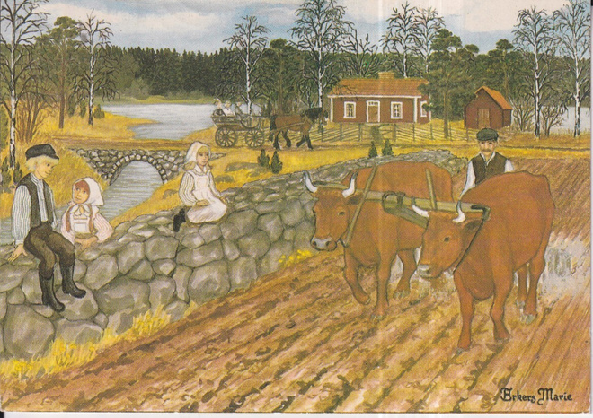 Erkers Marie Persson: Hevonen, rattaat, härät kyntää   e62