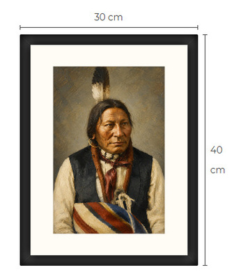 Uusi Intiaani art print kehystetty 30 cm x 40 cm