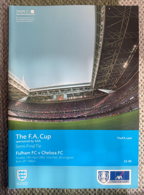 THE F.A. CUP SEMI-FINAL TIE OFFICIAL PROGRAMME 2002