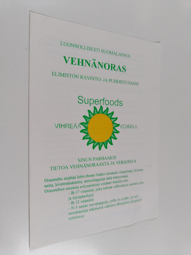 Luonnollisesti suomalainen vehnäoras
