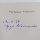 Yrjö Keinonen : Veriset lumet : sotaromaani (signeerattu) - pikkukuva 3
