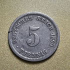 Deutsches Reich 5 pfennig 1890 D - pikkukuva 1
