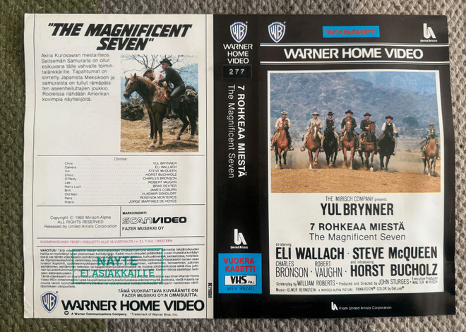 VHS KANSILEHTI : 7 ROHKEAA MIESTÄ / THE MAGNIFICENT SEVEN